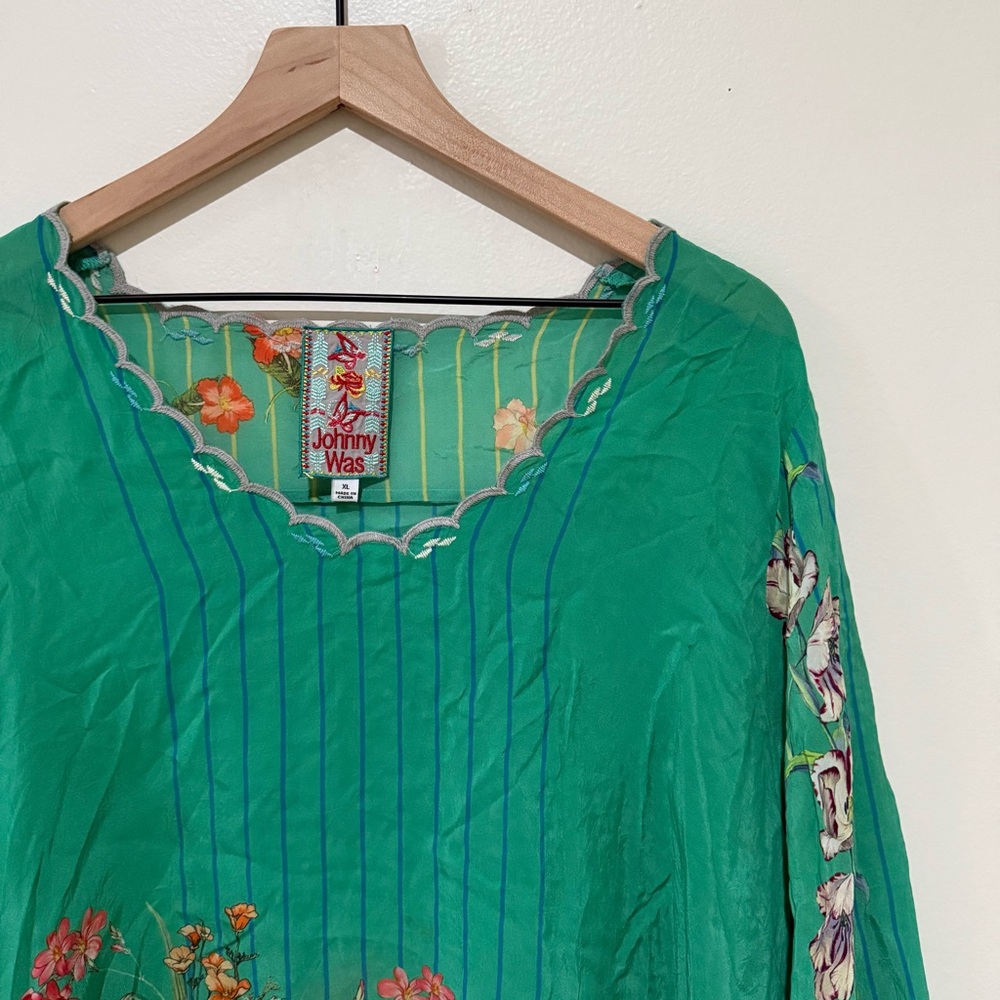 Johnny Was Stella Flare Sleeve Blouse size XL - Picture 4 of 7